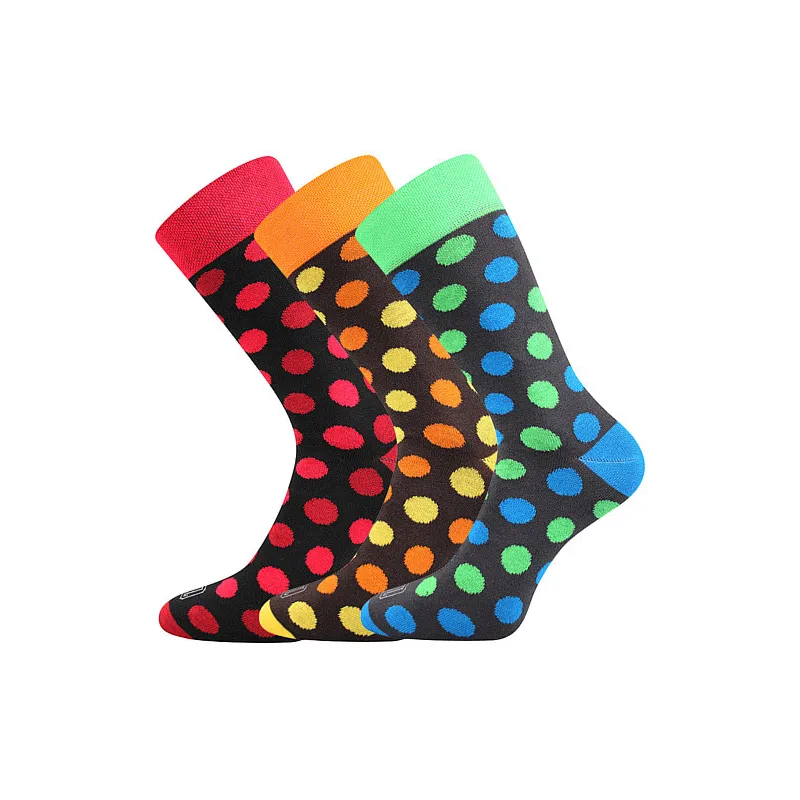 Coolfusky.cz | Veselé barevné ponožky Wearel puntíky 3 páry