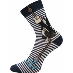 Barevné ponožky Krtek kotva - modrá