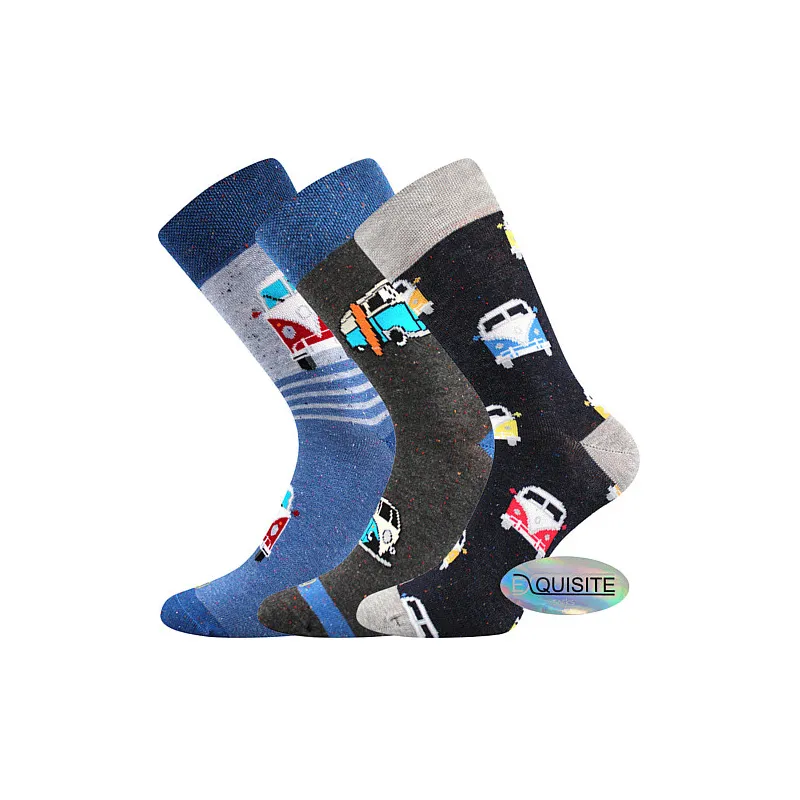 Coolfusky.cz | Vtipné barevné ponožky Harry C 3 páry