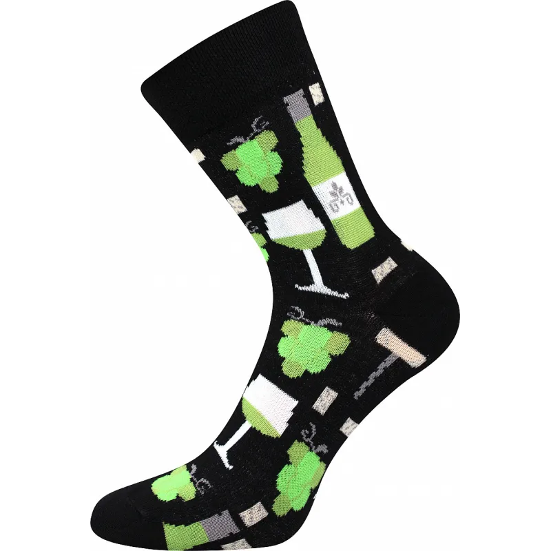 Coolfusky.cz | Originální barevné ponožky Vínoxx zelené