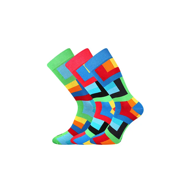 Coolfusky.cz | Veselé barevné ponožky Wearel trendy 3 páry