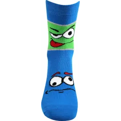 Coolfusky.cz | Vtipné dětské barevné ponožky Tlamik modré 1 pár