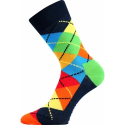 Coolfusky.cz | Originální barevné ponožky Woodoo kosočtverce 1 pár