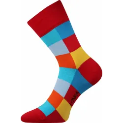 Coolfusky.cz | Originální barevné ponožky Decube kostka červené 1 pár