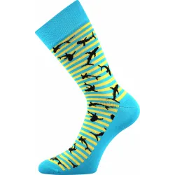Coolfusky.cz | Veselé barevné ponožky Wearel žralok světle modré 1 pár