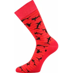 Coolfusky.cz | Veselé barevné ponožky Wearel žralok červené 1 pár