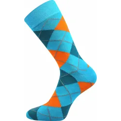 Coolfusky.cz | Originální barevné ponožky Wearel modré kosočtverce 1 pár