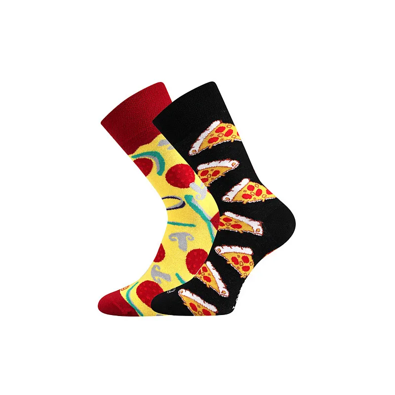 Coolfusky.cz | Vtipné barevné ponožky Doble D pizza 1 pár
