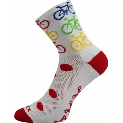 Coolfusky.cz | Originální barevné sportovní ponožky Voxx Ralfi bike/bílá