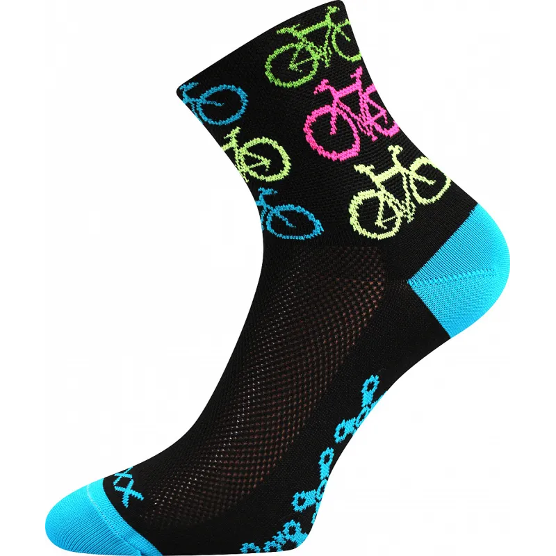 Coolfusky.cz | Originální barevné sportovní ponožky Voxx Ralfi bike/černá