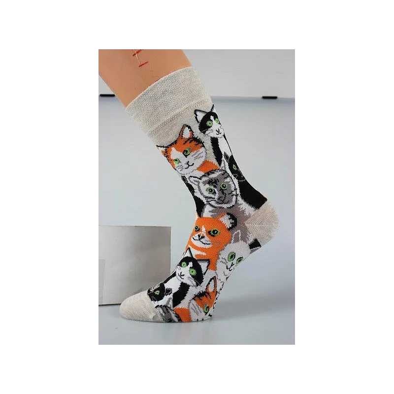 Coolfusky.cz | Vtipné barevné ponožky kočky1 pár