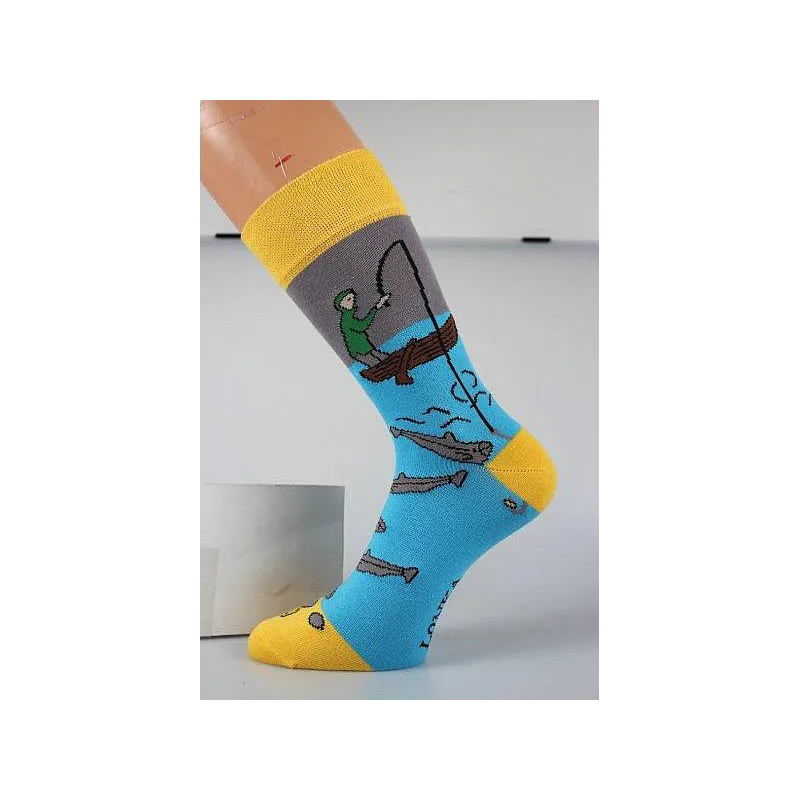 Coolfusky.cz | Vtipné barevné ponožky rybář 1 pár