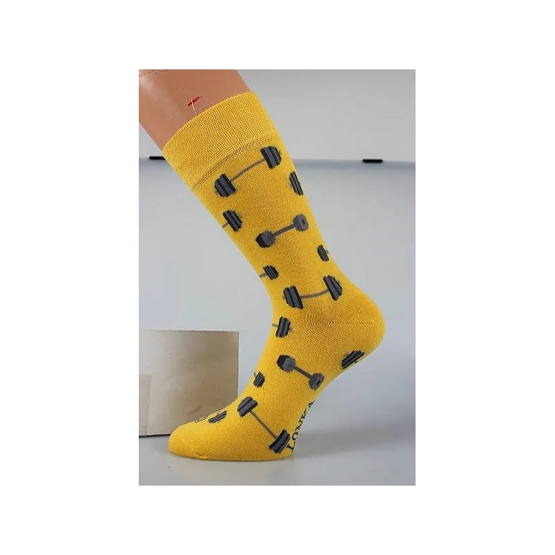 Coolfusky.cz | Vtipné barevné ponožky činky  1 pár