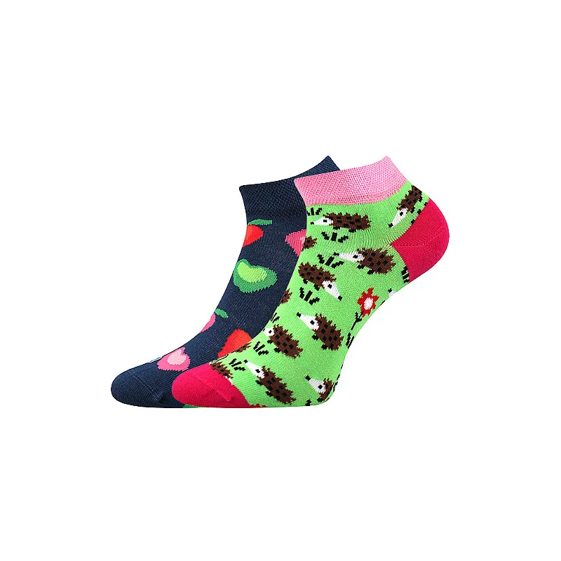 Coolfusky.cz | Vtipné barevné ponožky ježek kotník 1 pár
