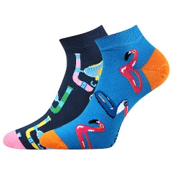 Coolfusky.cz | Vtipné barevné ponožky plameňák kotník 1 pár
