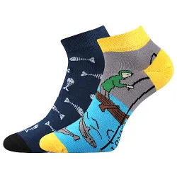 Coolfusky.cz | Vtipné barevné ponožky rybář kotník 1 pár