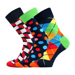 Coolfusky.cz | Originální barevné ponožky Woodoo mix A 3 páry