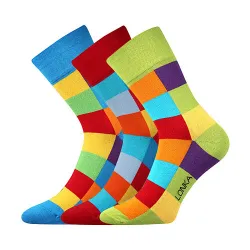 Coolfusky.cz | Originální barevné ponožky Decube kostka mix A 3 páry