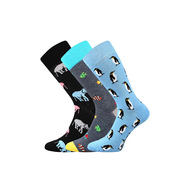 Coolfusky.cz | Vtipné barevné ponožky sloni, ryby, tučňáci