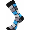 Coolfusky.cz | Vtipné barevné ponožky šedá + modrá