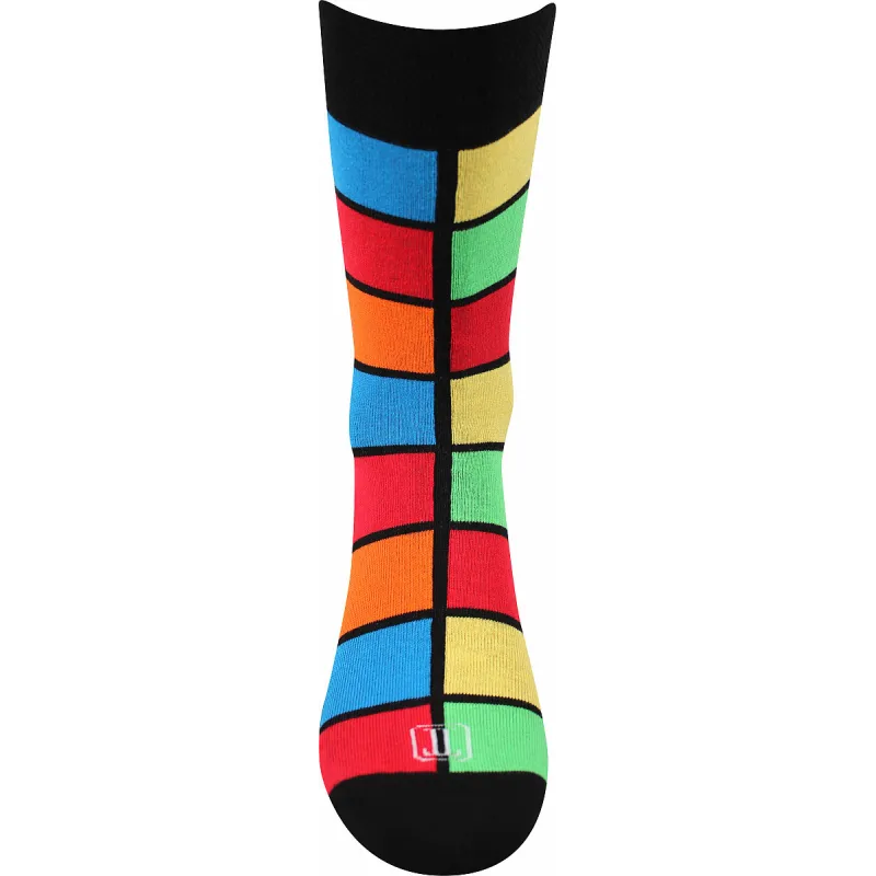 Coolfusky.cz | Vtipné barevné ponožky cool vzor kostky barevné