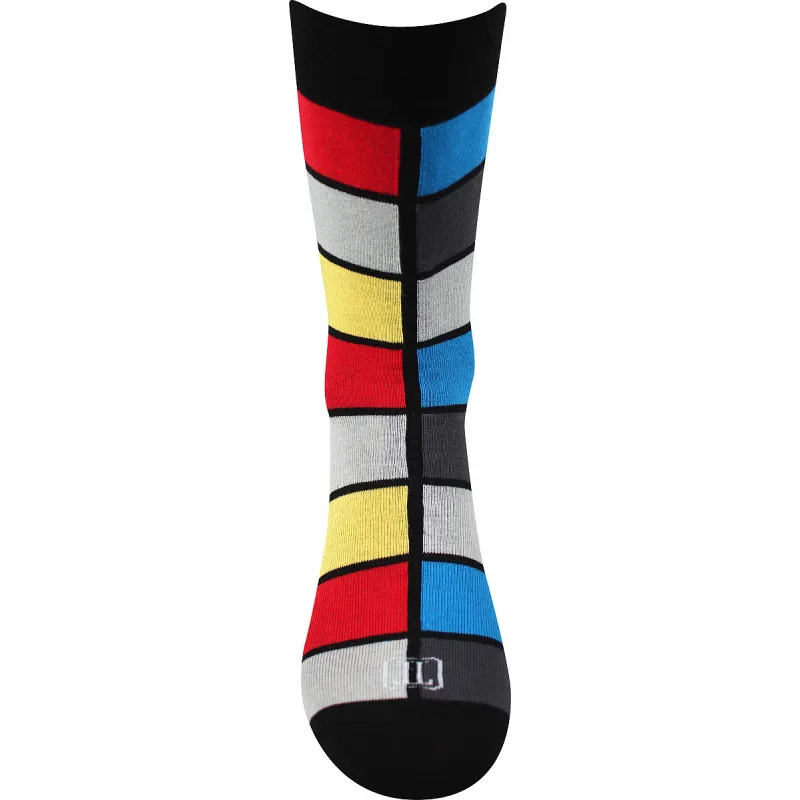 Coolfusky.cz | Vtipné barevné ponožky cool vzor kostky mix barev