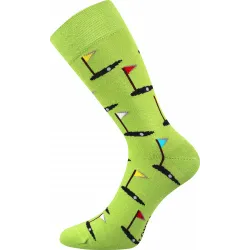 Coolfusky.cz | Vtipné barevné ponožky cool vzor golf zelená